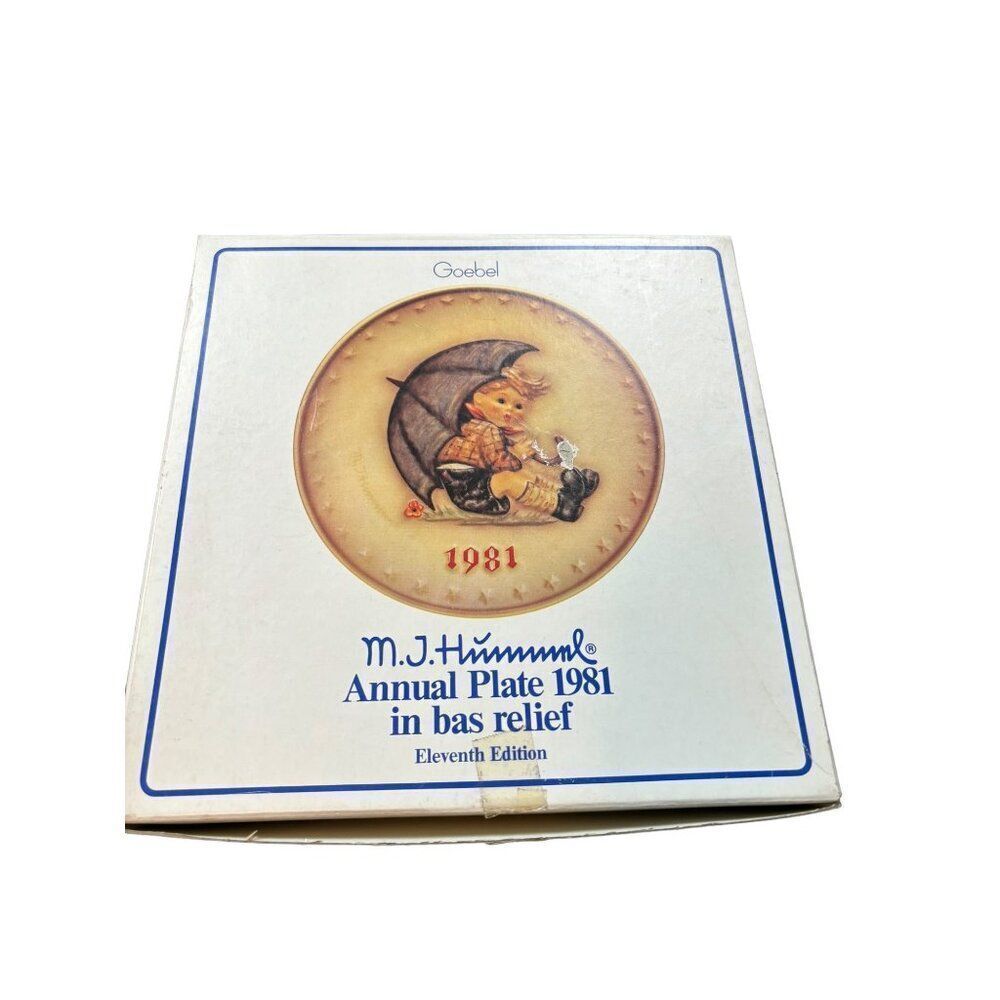 M.J. Hummel Annual Plate 1981 Eleventh Edition In Bas Relief By Goebel